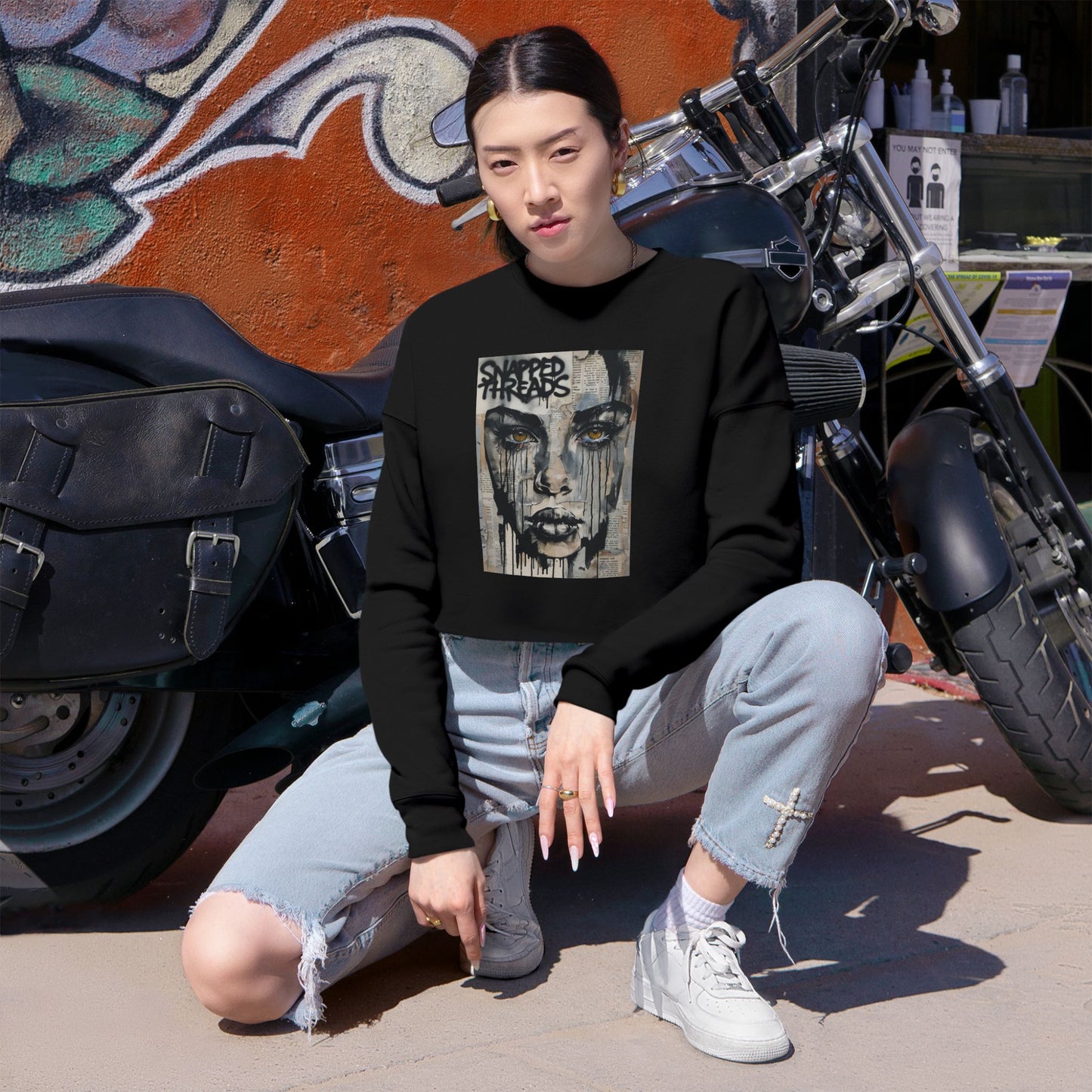 Gypsy Tears Cropped Sweatshirt