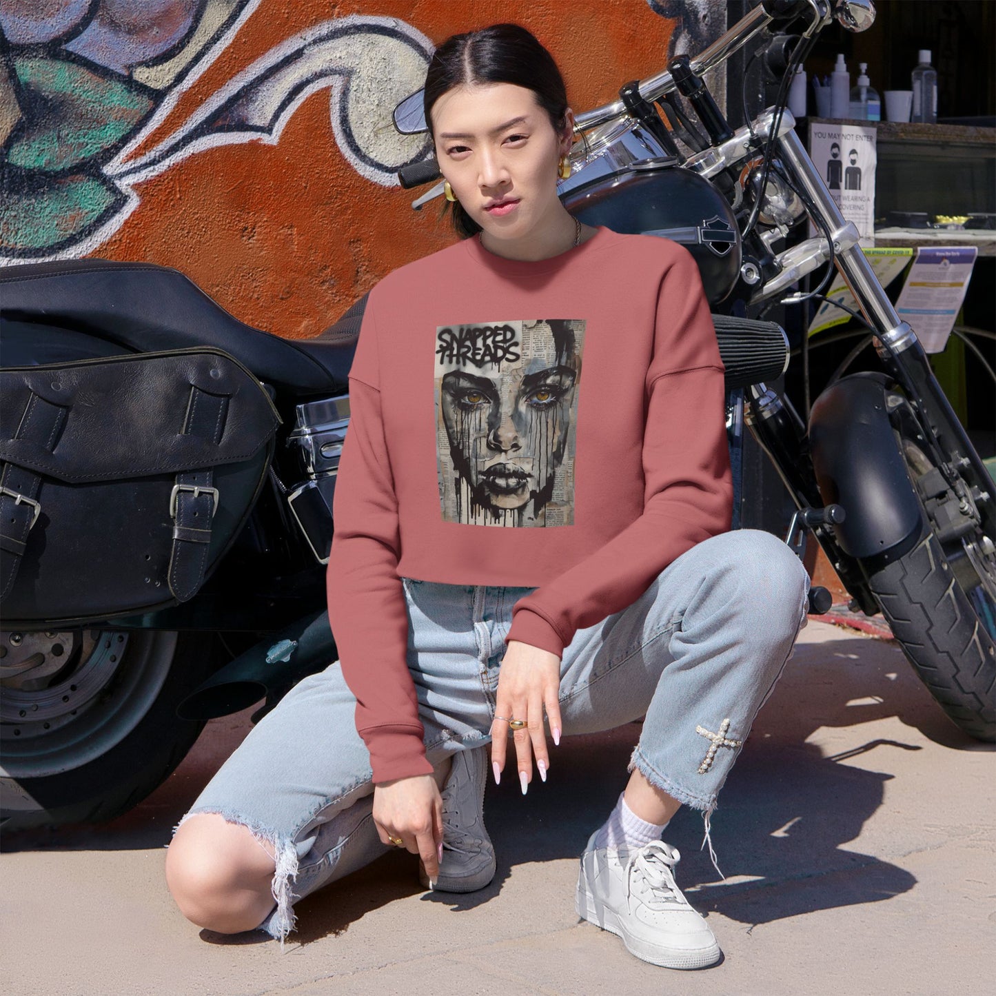 Gypsy Tears Cropped Sweatshirt